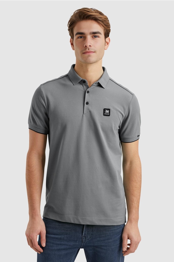 POLO VAN PIQUE MET STRETCH VPSS2504850 9076 DARK SLATE